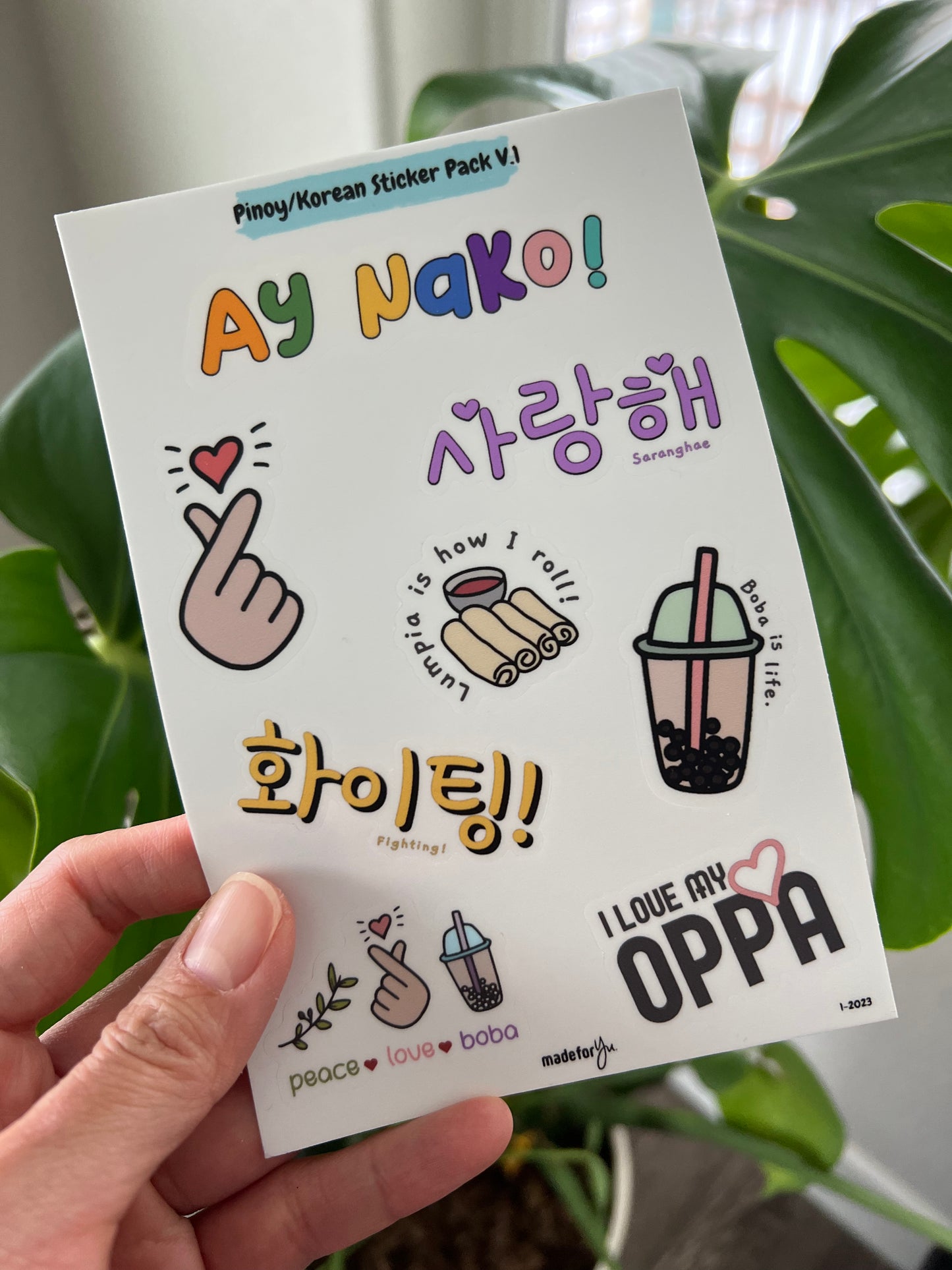 Pinoy/Korean Sticker Pack V1 (Free Shipping for a limited time!)*